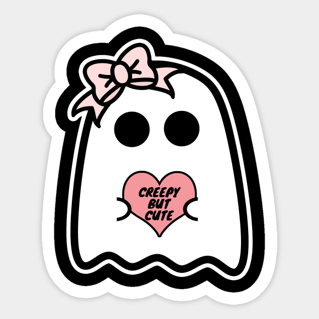Creepy But Cute Creepy But Cute Sticker TeePublic